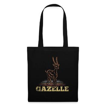 Flinke Gazelle Steppenbewohner - Stoffbeutel - Schwarz - Vorne