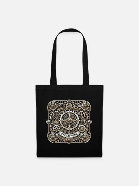 Steampunk Logo - Tote Bag - black