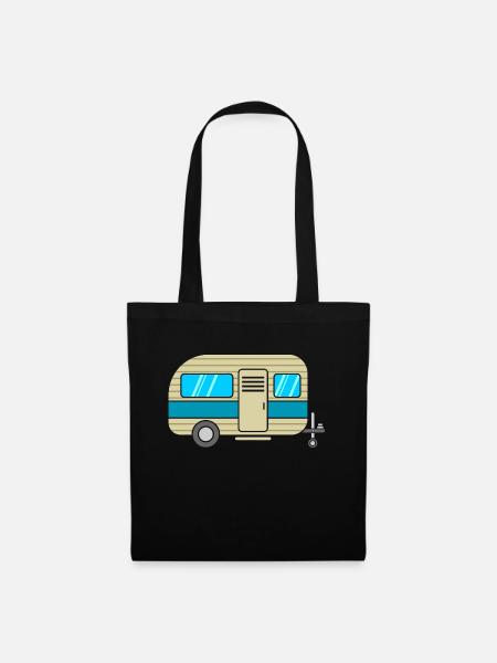 Wohnwagen - Stoffbeutel - Schwarz