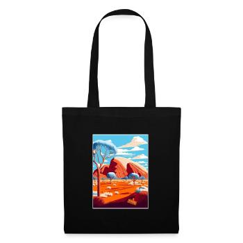 Uluṟu Kata Tjuṯa Nationalpark Reiseplakat - Stoffbeutel - Schwarz - Vorne