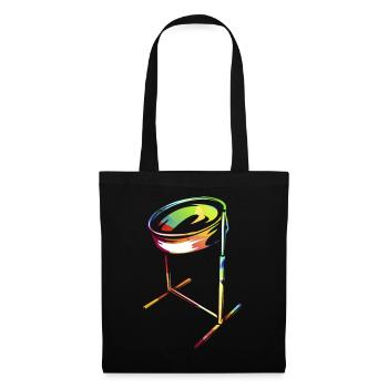 Beschwingter Steelpan Karneval - Stoffbeutel - Schwarz - Vorne