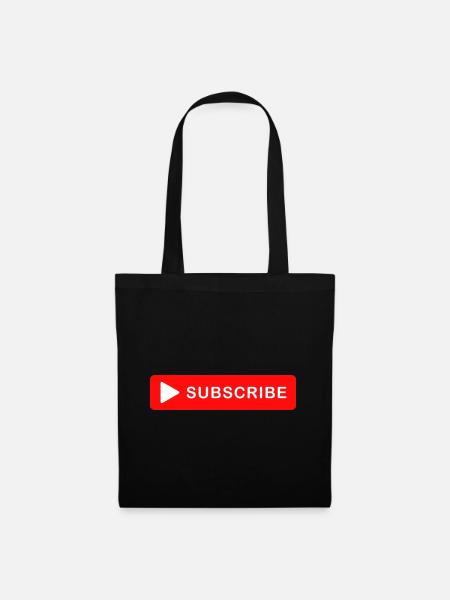Abonnieren-Knopf-Klick-Icon-Design - Stoffbeutel - Schwarz