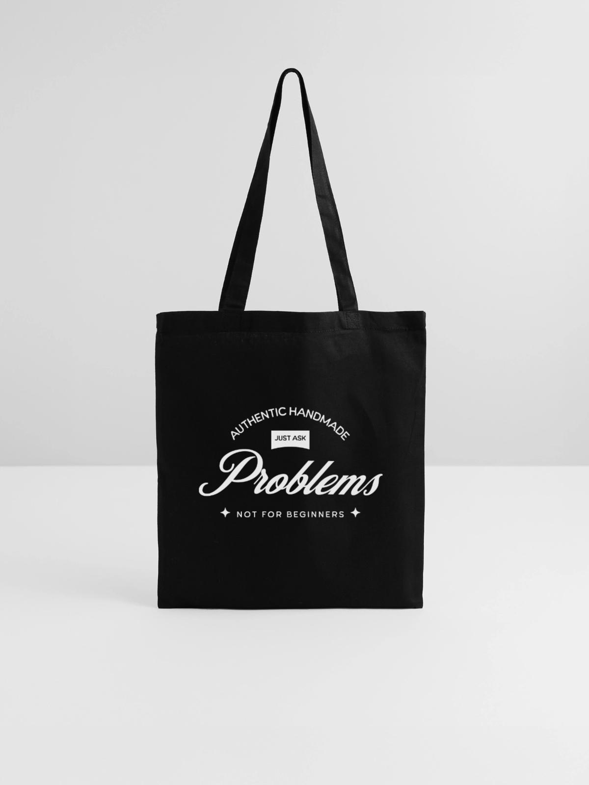Handmade Problems – Just Ask! - Stoffbeutel - Schwarz - Vorne