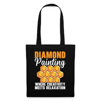 Diamantmalerei Handwerkszeug Diamantmaler - Stoffbeutel - Schwarz - Vorne