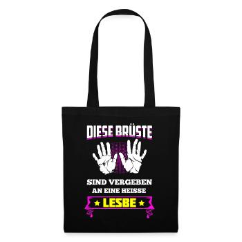Diese Brüste Gehören Heißer Lesbe Heißen Lesbe - Stoffbeutel - Schwarz - Vorne