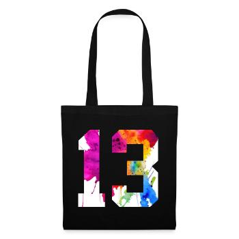 NUMBER 13 YEARS OLD 13TH BIRTHDAY - Tote Bag - black - Front