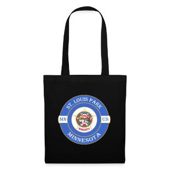 St. Louis Park Minnesota Flagge USA Souvenir Logo - Stoffbeutel - Schwarz - Vorne