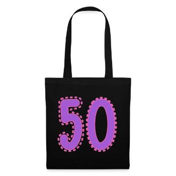 50. 50 YEARS. 50th ANNIVERSARY. 50TH ANNIVERSARY. - Tote Bag - black - Front