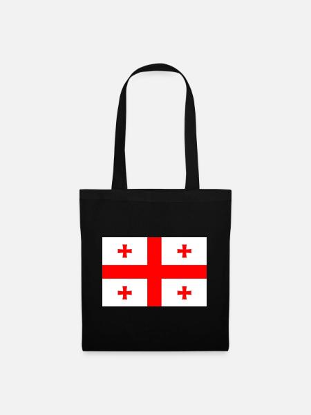 Georgien Flagge - Stoffbeutel - Schwarz