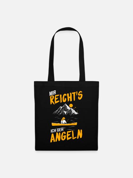 Mir Reichts Ich Geh Angeln - Stoffbeutel - Schwarz