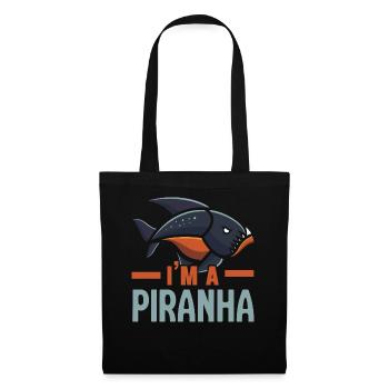 Ich bin ein Piranha-Sammler Aquarianer Aquaristik - Stoffbeutel - Schwarz - Vorne