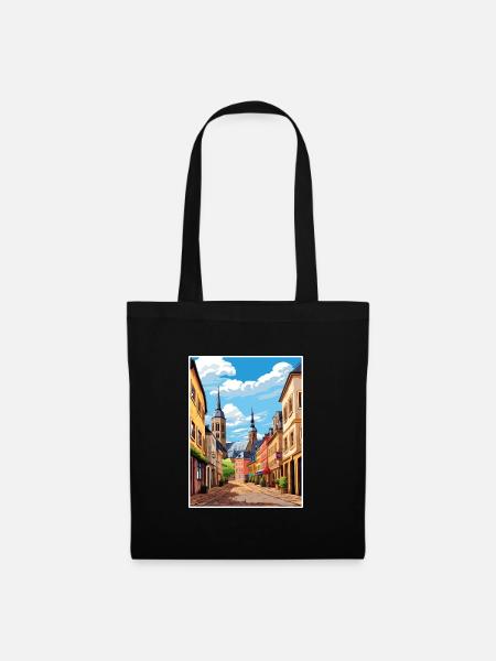 Trier Deutschland Vintage Reiseposter WPA Souvenir - Stoffbeutel - Schwarz