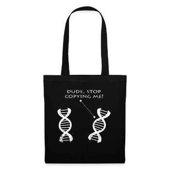 Biologie Lustige Sprüche DNA Biologen Geschenk - Stoffbeutel - Schwarz - Vorne