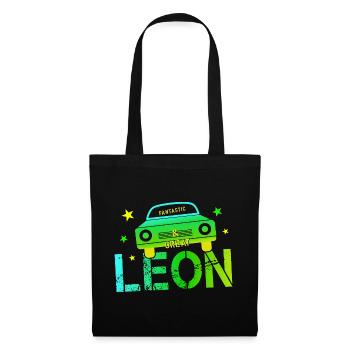 Leon Geburtstag Leon - Stoffbeutel - Schwarz - Vorne