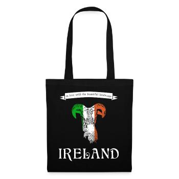 Ireland Irland sheep - Stoffbeutel - Schwarz - Vorne