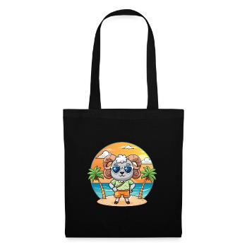 Ram Lustige Cartoon Sommer Strand Sonnenbrille - Stoffbeutel - Schwarz - Vorne