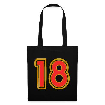 18. 18 YEARS OLD. 18th ANNIVERSARY. BIRTHDAY 18 YEARS. - Tote Bag - black - Front