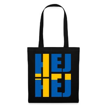 SCHWEDISCH HEJ HEJ SCHWEDEN - Stoffbeutel - Schwarz - Vorne