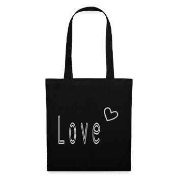 VALENTINSTAG. ICH LIEBE DICH. ICH LIEBE DICH. LIEBE. LIEBE - Stoffbeutel - Schwarz - Vorne