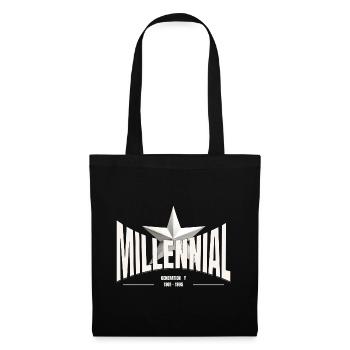 Millennial Star – Generation Y - Stoffbeutel - Schwarz - Vorne