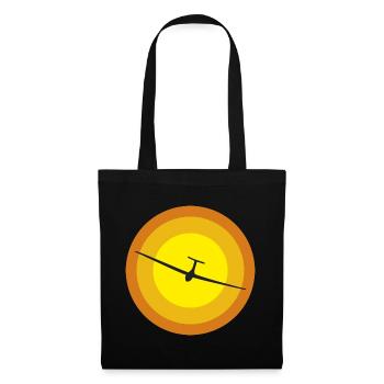 segelflugzeug und sonne - Stoffbeutel - Schwarz - Vorne