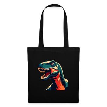 Dinosaur Cartoon Character Colorful Pet Animal - Tote Bag - black - Front