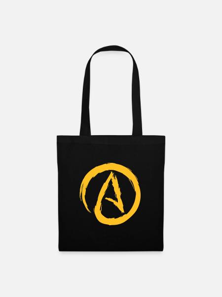 Atheismus Symbol Atheist Darwin Evolution Geschenk - Stoffbeutel - Schwarz