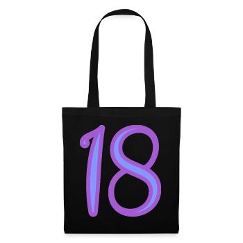 18. 18 YEARS OLD. 18th ANNIVERSARY. BIRTHDAY 18 YEARS. - Tote Bag - black - Front