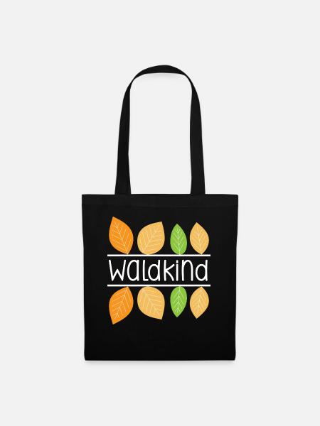 Waldkind - Stoffbeutel - Schwarz