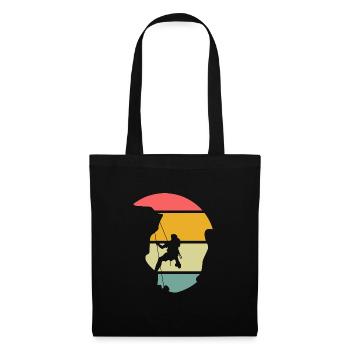 Felskletterer Geschenk - Stoffbeutel - Schwarz - Vorne
