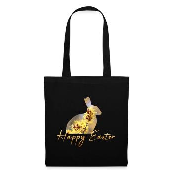 Happy Easter rabbit - Stoffbeutel - Schwarz - Vorne