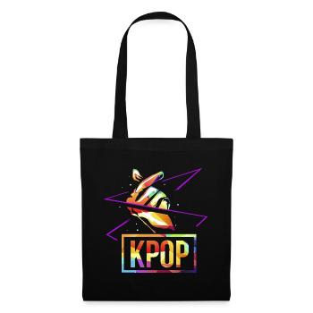 Begeisternde K-Pop Fangemeinde - Stoffbeutel - Schwarz - Vorne