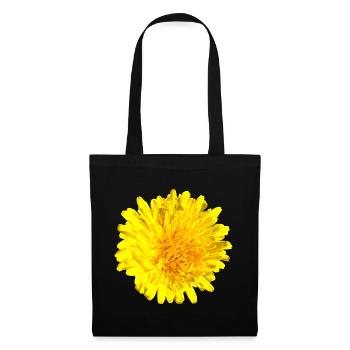 Loewenzahn Löwenzahnblüte gelbe Blume - Stoffbeutel - Schwarz - Vorne
