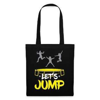 Let's Jump Trampoliner Trampolinspringen Trampolin - Stoffbeutel - Schwarz - Vorne