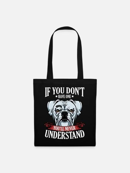Cool Boxer Statement Spruch Hundehalter Geschenk - Stoffbeutel - Schwarz