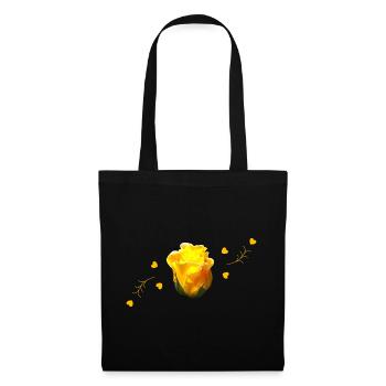 rose yellow rose - Stoffbeutel - Schwarz - Vorne