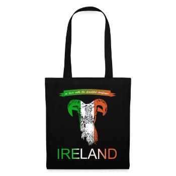 Irland Ireland Schafe - Stoffbeutel - Schwarz - Vorne