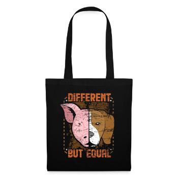 Vegetarier Geschenk - Stoffbeutel - Schwarz - Vorne