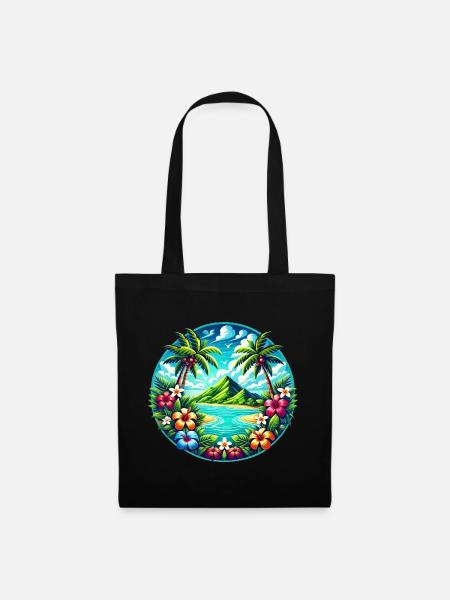 Caribbean Island Logo - Tote Bag - black