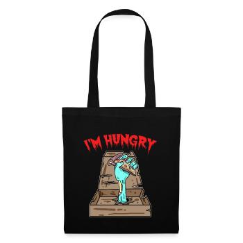Pizza Zombie j'ai faim - Sac en tissu - noir - Devant