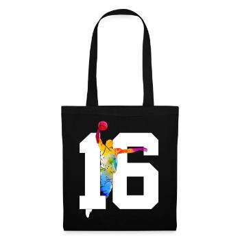 NUMBER 16 BASKETBALL 16TH BIRTHDAY - Tote Bag - black - Front