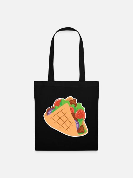 Döner Kebab Comic - Fastfood - Stoffbeutel - Schwarz