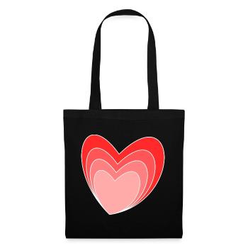VALENTINSTAG. ICH LIEBE DICH. ICH LIEBE DICH. LIEBE. LIEBE - Stoffbeutel - Schwarz - Vorne