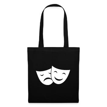 Theatermasken Kontrast Duo - Stoffbeutel - Schwarz - Vorne