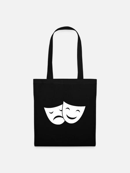 Theatermasken Kontrast Duo - Stoffbeutel - Schwarz