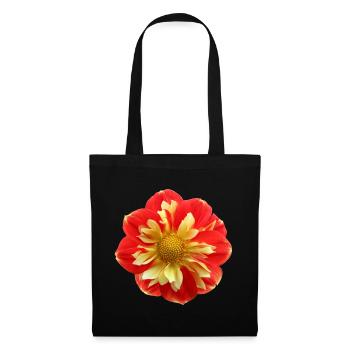 Blume gelb rot rote Blume Blumen rot gelbe Blumen - Stoffbeutel - Schwarz - Vorne