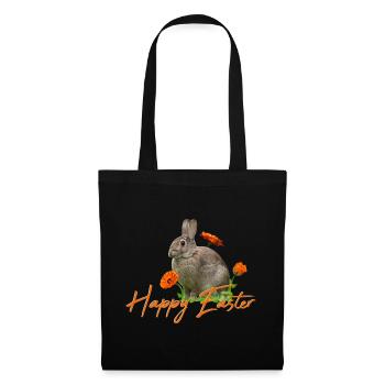 Happy Easter rabbit cony - Stoffbeutel - Schwarz - Vorne