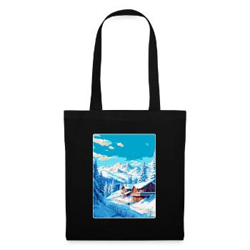 Meribel France Vintage Travel Poster Souvenir WPA - Tote Bag - black - Front