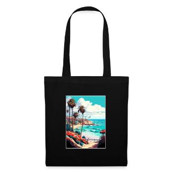 La Jolla Shore California Vintage Reiseposter - Stoffbeutel - Schwarz - Vorne