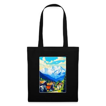 Zakopane Polen Vintage Reiseplakat Souvenir WPA - Stoffbeutel - Schwarz - Vorne